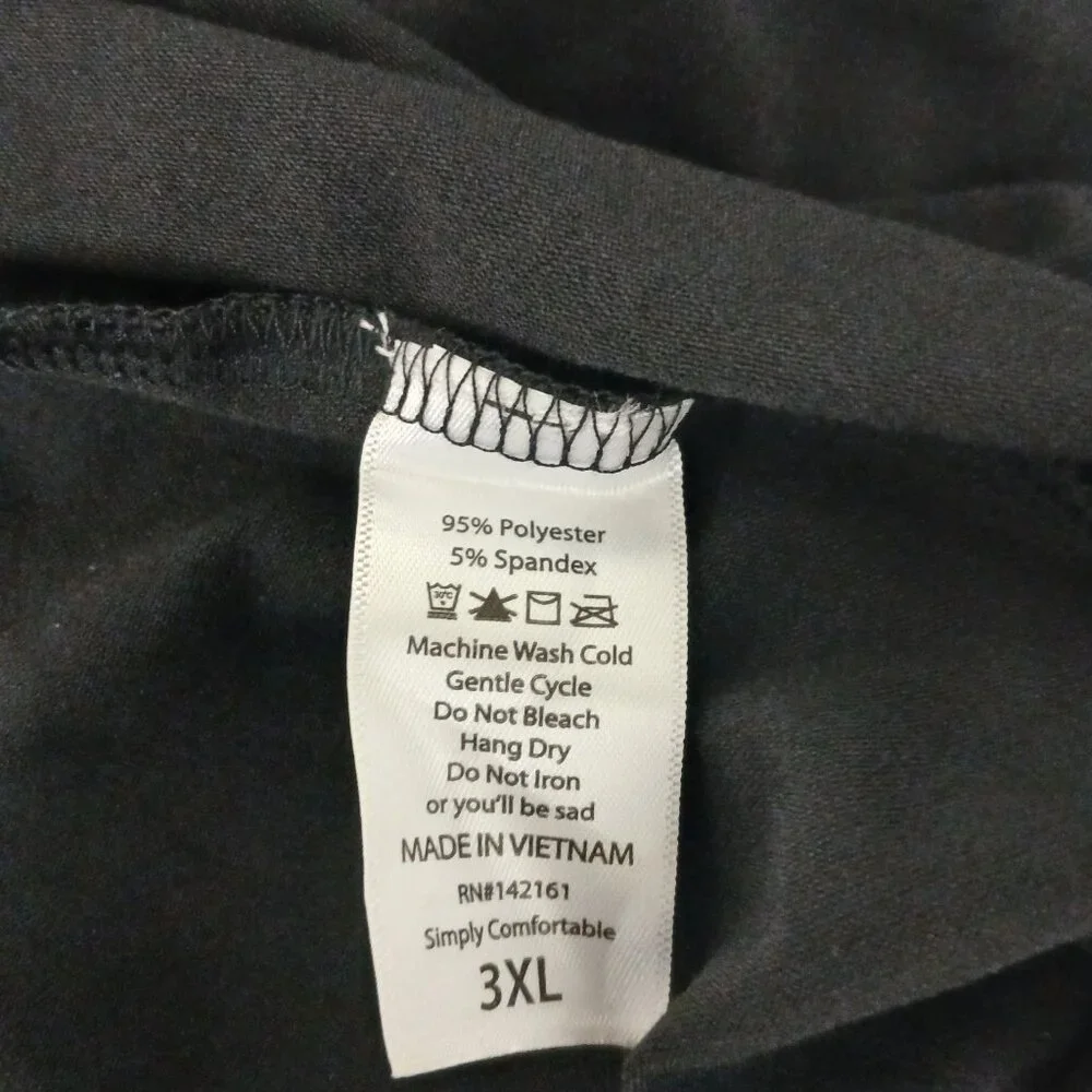 NWT LuLaRoe Georgia Black 3 tier ruffle mid length dress long sleeve size 3X - Picture 9 of 9